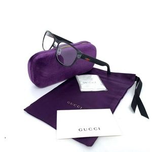 New GUCCI Frames Black Metal Eyeglasses GG01750 002 Unisex Glasses 54 17 145